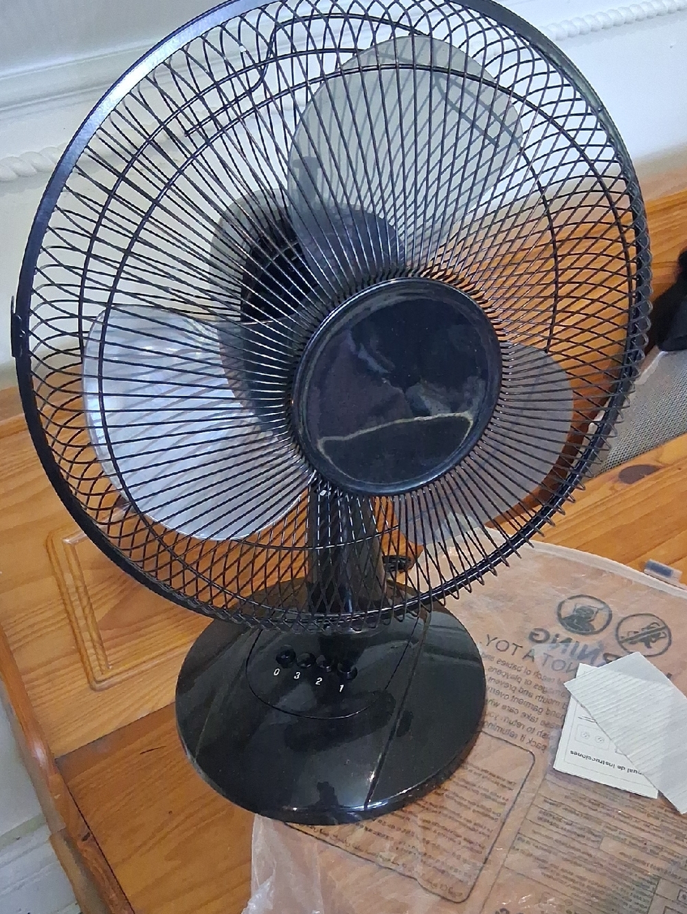 Black Desk Fan - Compact Table Fan